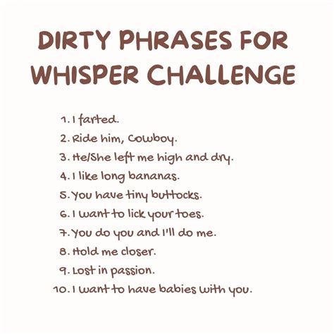 Whisper Challenge Sentences