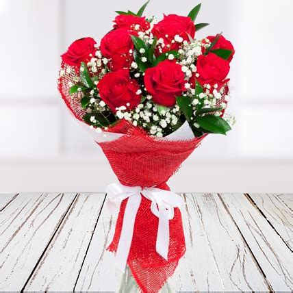 Delightful Red Roses Bouquet | Send Red Roses Bouquet Online - Indiagift