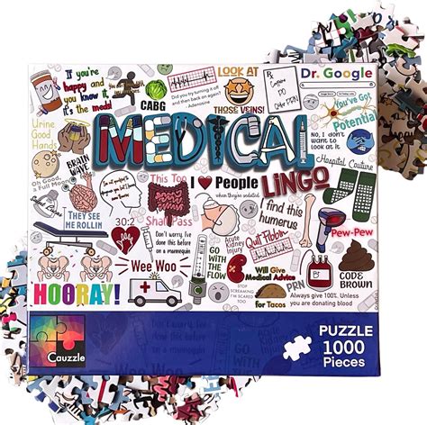 Amazon.com: Medical Lingo Jigsaw Puzzle, 1000 Pieces, Healthcare Worker ...