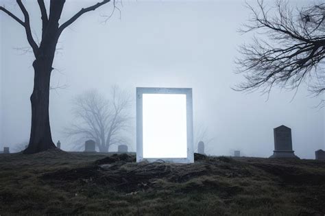 A graveyard with a large stone headstone and a full moon in the ...