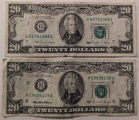 Old Twenty Dollar Bill Actual Size