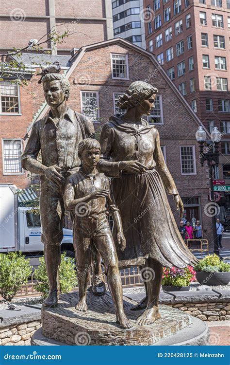 The Boston Irish Famine Memorial Contains Two Groups of Statues ...