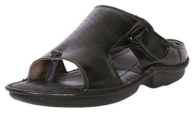 RiBiT Men's S-Class Stitch Down Black Slip on Sandals - 10 UK : Amazon ...