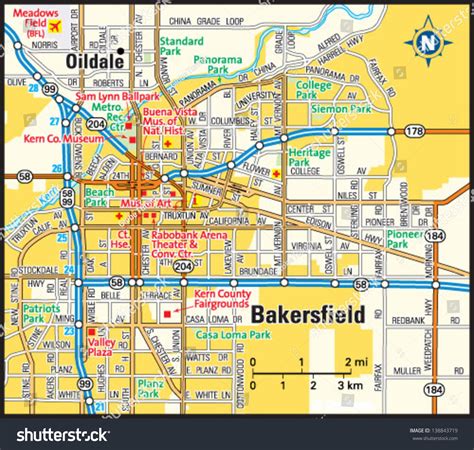 Bakersfield California Map at Thomas Lujan blog
