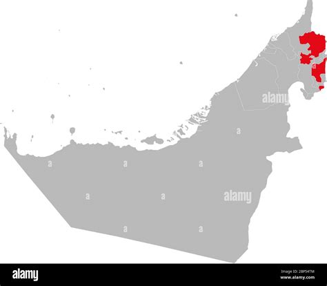 Fujairah state highlighted on United Arab Emirates map. Business concepts and backgrounds Stock ...