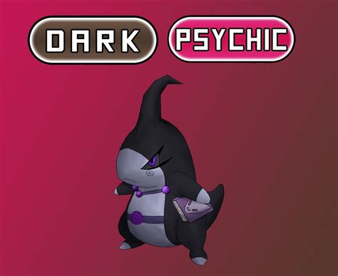 My first ever Type swap, Dark/Psychic Larvitar (random typing) : r/pokemon