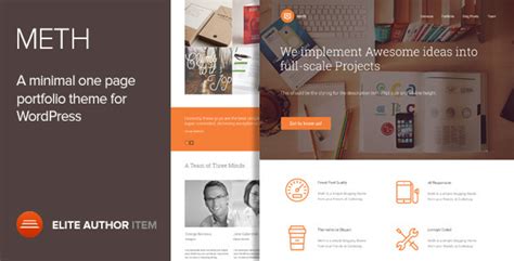 meth v2 1 0 a minimal one page portfolio theme