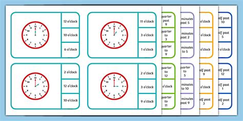 Telling the Time Peg Matching Game Pack
