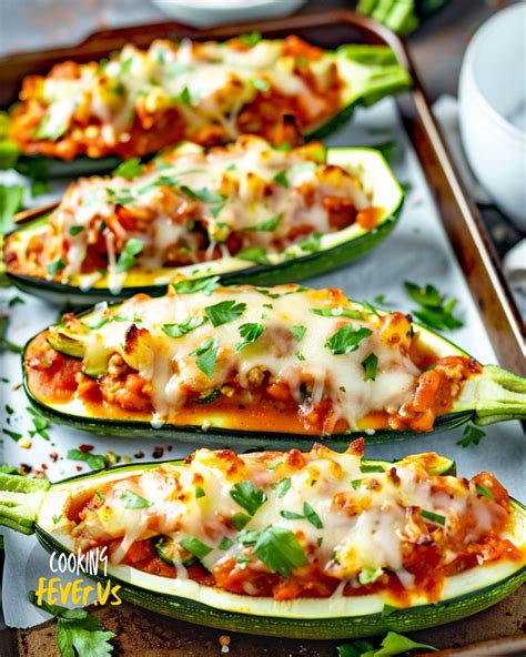 Italian Stuffed Zucchini Boats
