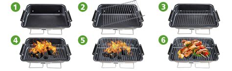 Sagrach Charcoal Barbeque Grill Portable Camping BBQ Grill Both for ...