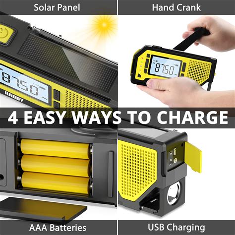 Buy Raddy NW3 Emergency Radio with NOAA Weather Alert, Portable ...