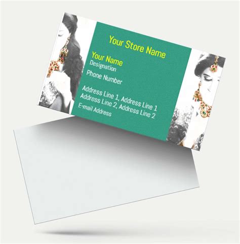 Printed Jewellery Visiting Cards – Editable Designs for Shops