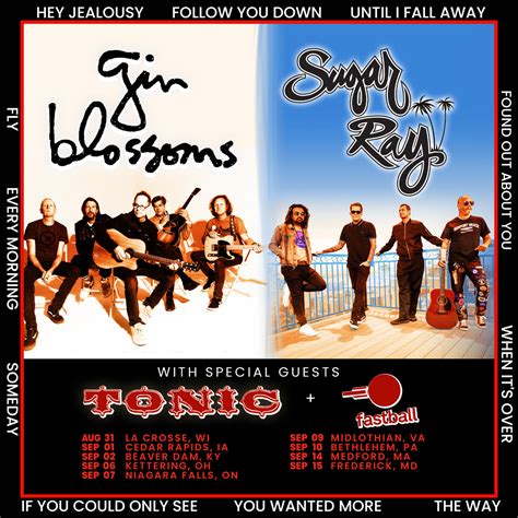 Gin Blossoms & Sugar Ray announce coheadlining summer tour, stop at OLG ...