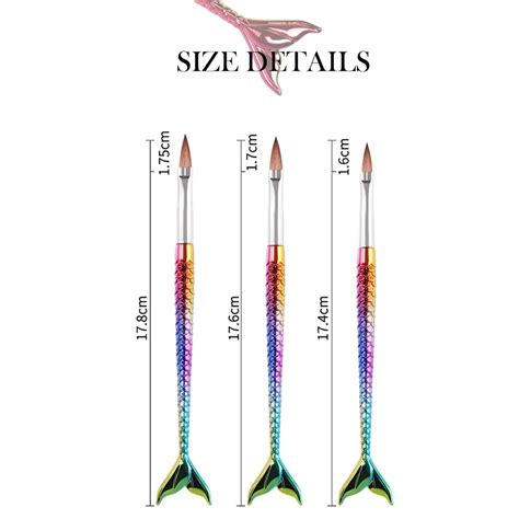 Buy Royalkart Nail Art Fish Tail Style Brushes Set - #Royalkart#
