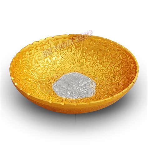 Pure German Silver Peacock Design Bowl for Prashad