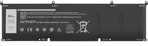 WISTAR 69kf2 Laptop Battery Compatible for DELL XPS 15 9500 9510 G15 ...