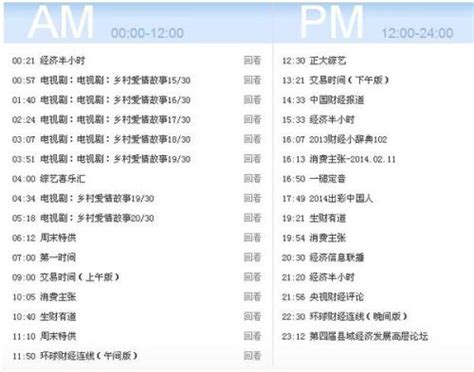 中央2台节目表 cctv2在线直播回放_中央二台节目表回放