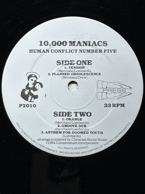 10,000 MANIACS - HUMAN CONFLICT NUMBER FIVE 1984 UK Vinyl/EP NATALIE ...