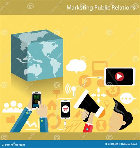 Business Marketing Public Relations Stock Vector - Illustration of banner, media: 70058535