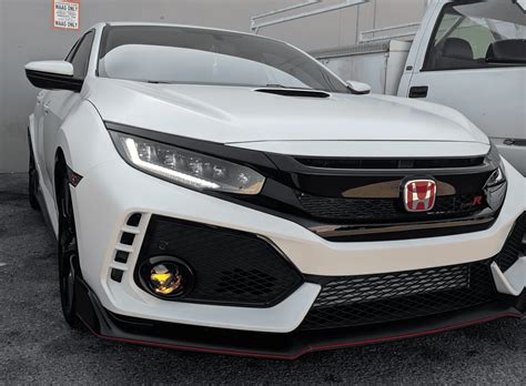 2022 Honda Civic Fog Lights JDMFV Yellow Fog Light Overlays For 2017 ...