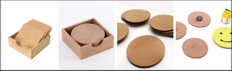 DULI MDF DIY Square Coasters with case- MDF Plain Wooden Coasters ...