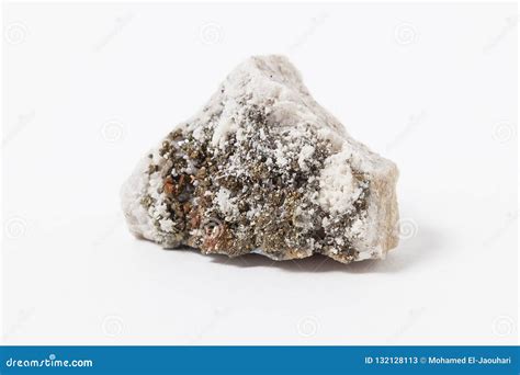 Dolomite Ore on a White Background. Stock Image - Image of alternative, composed: 132128113