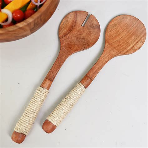 Wooden Bowl and Wooden Serving Spoon Set – Mora Taara