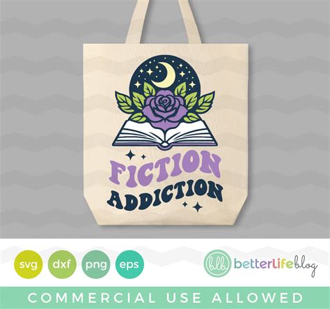 Fiction Addiction SVG Cut File - Better Life Blog