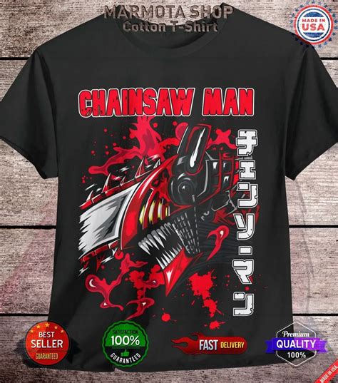 Denji Chainsaw Man Shirt Anime Tee T-Shirt Pochita Horror Manga Otaku ...