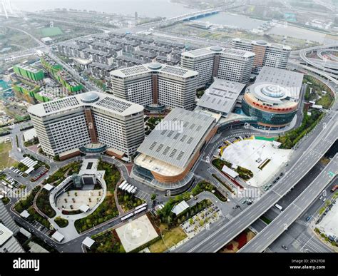 An aerial view of the east branch of the First Affiliated Hospital of ...