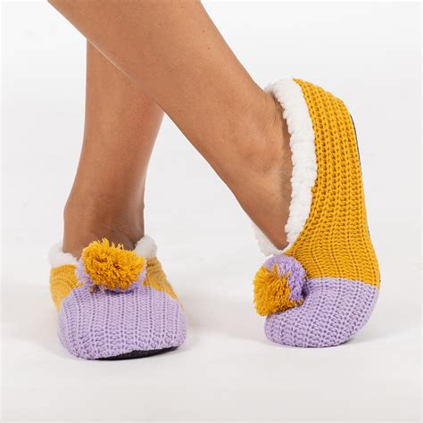 Shop Slippers & Bedsocks - bb&b Sleep 2 Tone Knitted Cozy Slippers