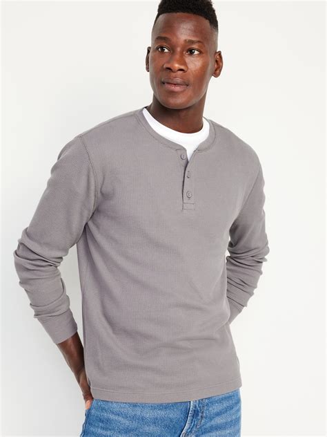 Waffle-Knit Henley T-Shirt for Men | Old Navy