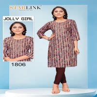 Starlink Jolly GIrl Wholesale Anora Pattern Neck Embroidery Kurtis ...