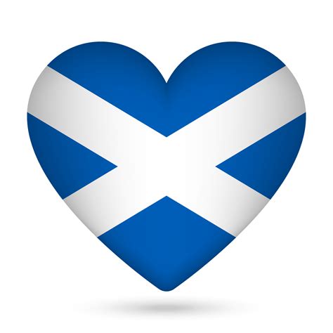Scotland flag in heart shape. Vector illustration. 23079509 Vector Art ...