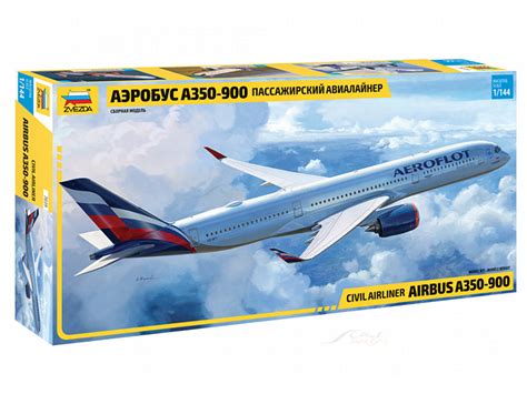 Civil airliner AIRBUS A350-900 1:144 Zvezda plastic model kit | Scale ...