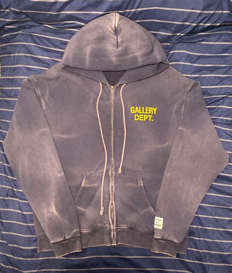 Gallery Dept. Navy Sun Faded Gallery Dept. Zip-Up Hoodie | Grailed