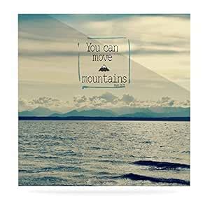 KESS InHouse Robin Dickinson You Can Move Mountains Blue White ...