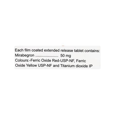 MSN Mirabig 50mg Tablet 10'S - Global Surgicals