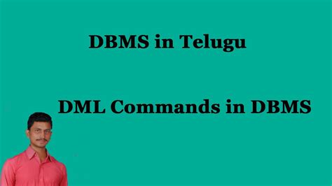 Image result for SQL DML Commands Telugu Tutorial