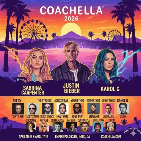 Coachella 2026 Music Festival Lineup, Schedule, Dates & Tickets