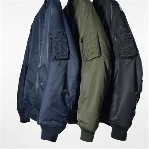 Uniqlo Outerwear On Sale - Uniqlo Ma 1 Blouson Jacket Men Black