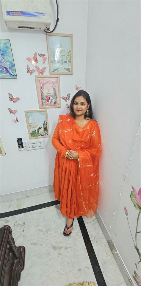 Shop Rachna Orange Embroidered Georgette Suit Set for Women Online in ...