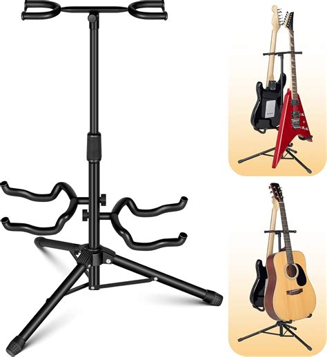 Amazon.com: CAHAYA Guitar Stand Double Guitar Stand with Neck Holder ...