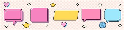 Retro speech bubbles set of talk bubble text chat box in retro style ...