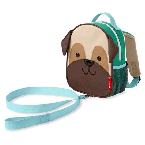 Pug Skip Hop Zoo Mini Backpack with Rein - Shop Toddler Saftey Online