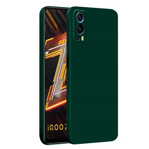 LIRAMARK Silicone Soft Back Cover Case for iQOO Z3 5G (Silicone Green ...