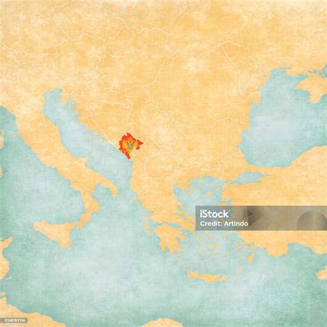Map Of Balkans Montenegro Stock Illustration - Download Image Now - Balkans, Country ...