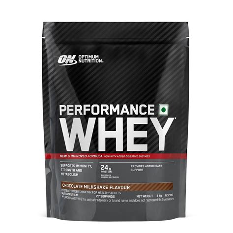 Buy Optimum Nutrition (ON) Performance Whey Protein Powder, 24g Protein ...