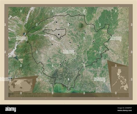 Pampanga, province of Philippines. High resolution satellite map ...