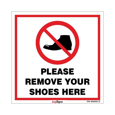 Buysigns.in -Please Remove Your Shoes Here in English - Sunboard 3mm ...
